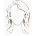 Elora Green Leaf Drop Earring