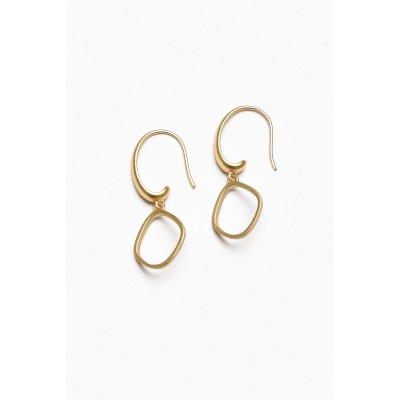 Stella Gold Metal Oval Earring