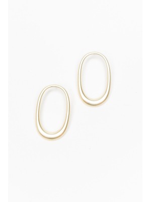 Dina Matte Silver Earring
