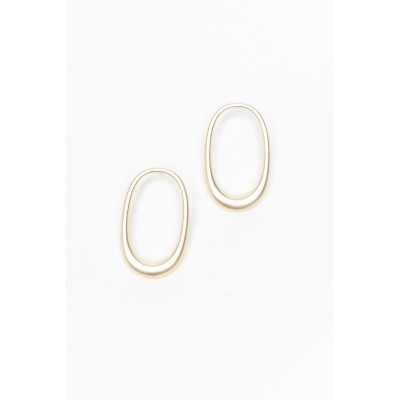 Dina Matte Silver Earring