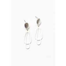 Skyler Silver Metal Drop Earring