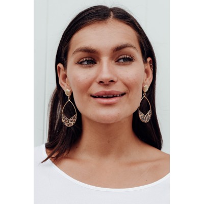 Jovie Cheetah Teardrop Earring