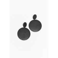 Langley Charcoal Circle Drop Earring