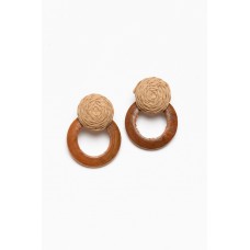 Bia Tan Wood Circle Earring