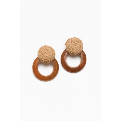 Bia Tan Wood Circle Earring