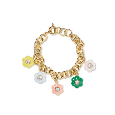 RAINBOW DAPHNE CRYSTAL CHARM BRACELET