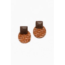 Lorraine Mocha Woven Drop Earring