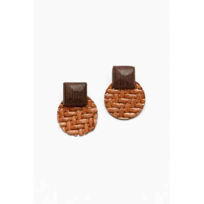 Lorraine Mocha Woven Drop Earring