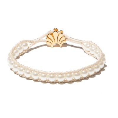 PEARL BEADED CORD BRACELET