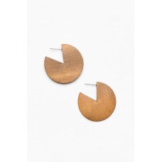 Mara Camel Wood Earring