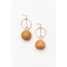 Ivy Tan Weave Drop Earring