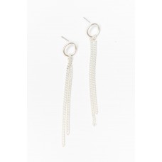 Hazel Silver Chain Drop Earring