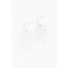 Addison Silver Rectangle Drop Earring