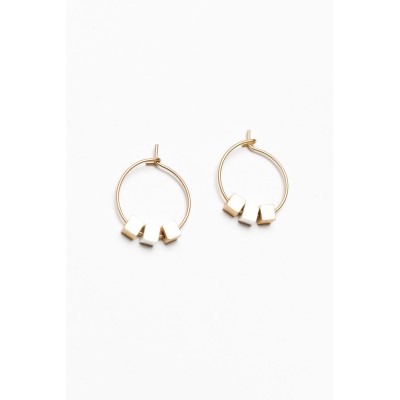 Lauren Gold Beaded Hoop Earring