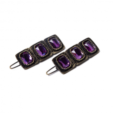 Gemstone Collection Amethyst Clip Set